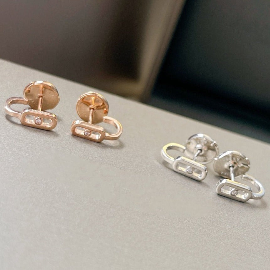 [Solara jewelry]CREOLES MOVE UNO MINI 1 DIAMOND EARRINGS