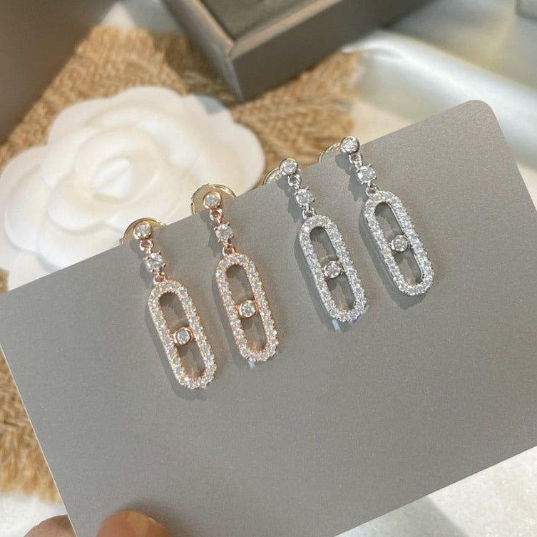 [Solara jewelry]DORMEUSES MOVE UNO DIAMOND EARRINGS