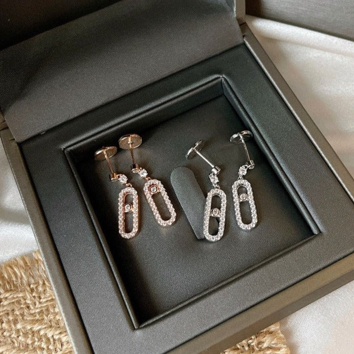 [Solara jewelry]DORMEUSES MOVE UNO DIAMOND EARRINGS