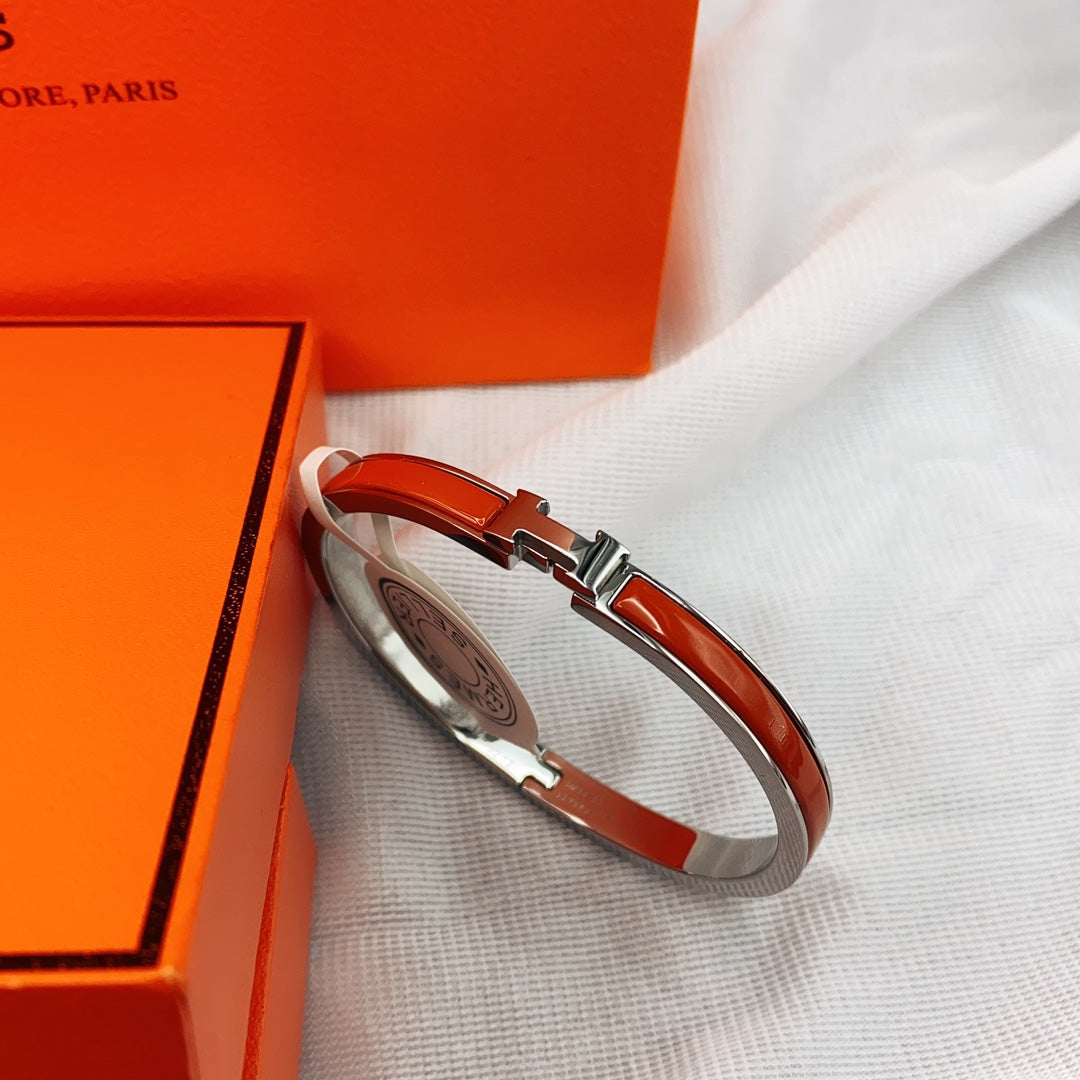 [Solara Jewelry]CLASSIC HM CLIC RED 8MM ENAMEL BRACELET