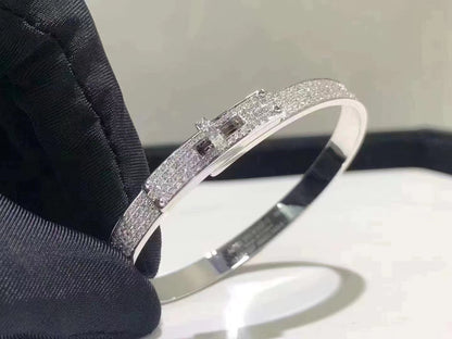 [Solara Jewelry]HM KELLY BRACELET IN SILVER AND FULL PAVE DIAMOND