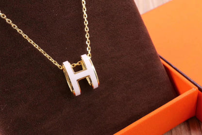 [Solara Jewelry]HM CLIC YELLOW ENAMEL GOLD NECKLACE