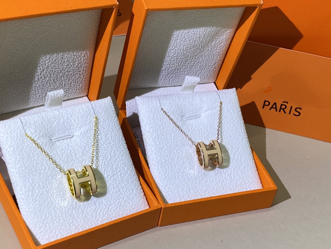 [Solara Jewelry]HM CLIC YELLOW ENAMEL GOLD NECKLACE