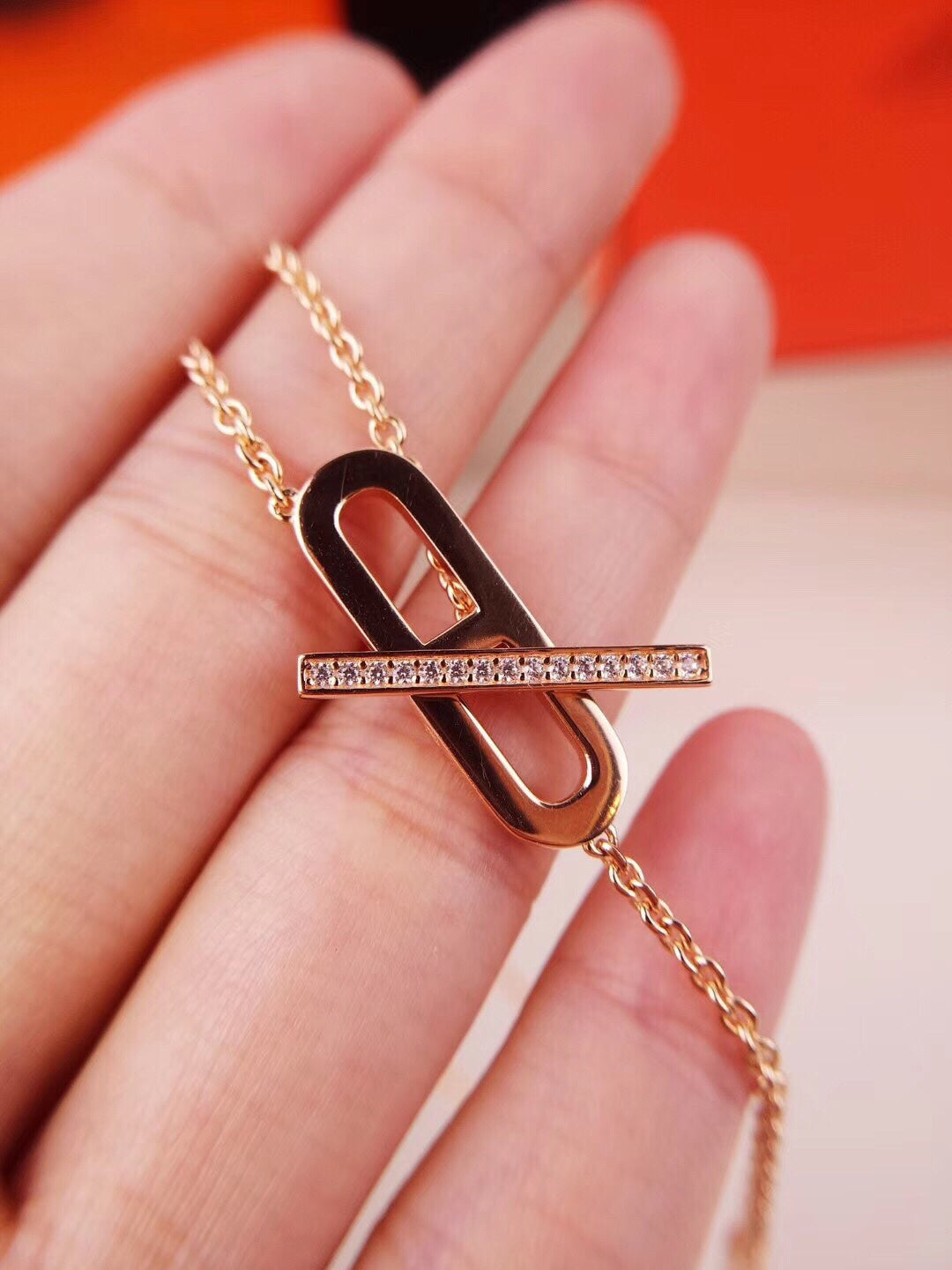 [Solara Jewelry]HM FIRE PIG NOSE NECKLACE TRENDY STREET