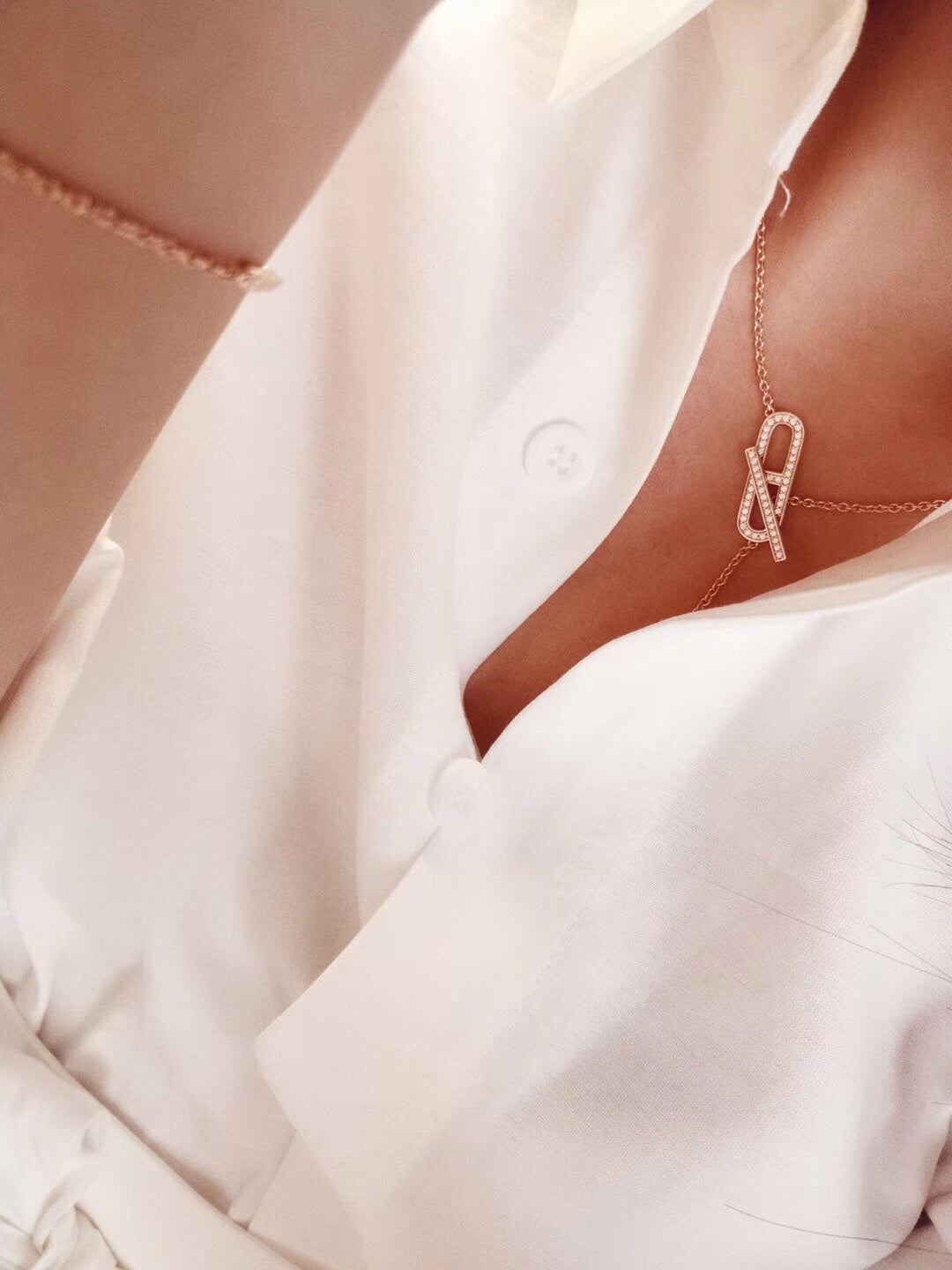 [Solara Jewelry]HM FIRE PIG NOSE NECKLACE TRENDY STREET