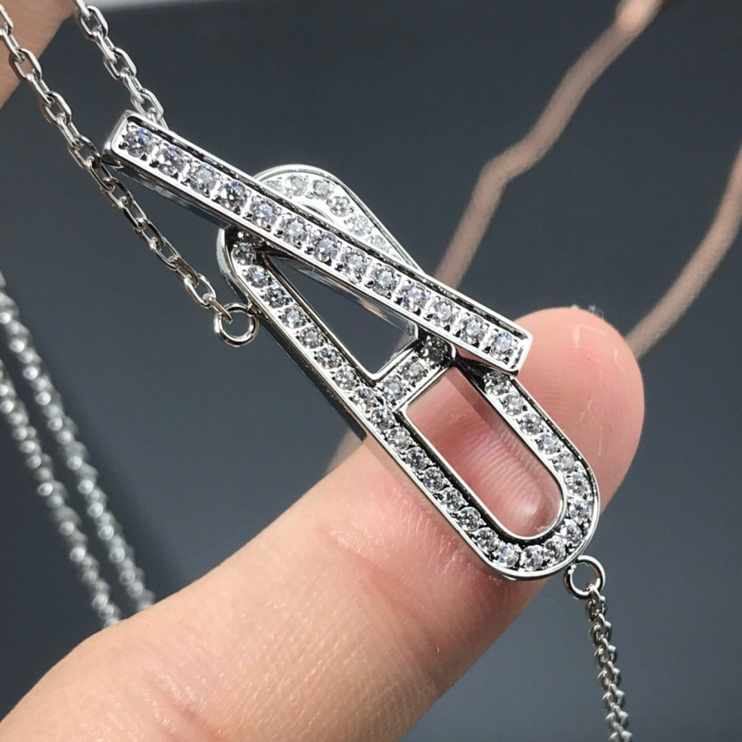 [Solara Jewelry]HM NECKLACE PLATINUM ROSE GOLD DIAMOND