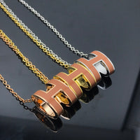 [Solara Jewelry]H NECKLACE BROWN
