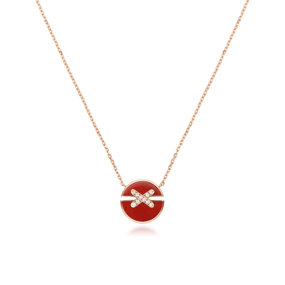 [Solara Jewelry]JEUX DE ROSE GOLD DIAMOND NECKLACE