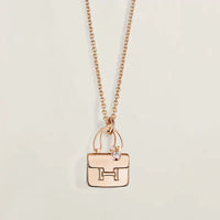 [Solara Jewelry]AMULETTE PEDANT ROSE GOLD NECKLACE