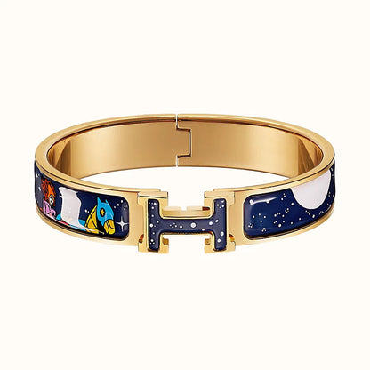 [Solara Jewelry]H STAR AND MOON BRACELET 12MM