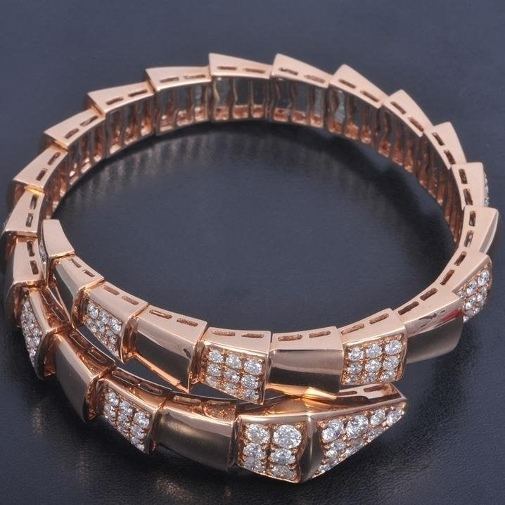 [Solara Jewelry]SERPENTI BRACELET PINK GOLD DIAMOND