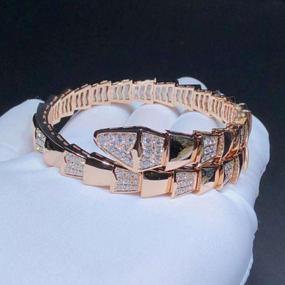 [Solara Jewelry]SERPENTI WIDE BRACELET PINK GOLD DIAMOND