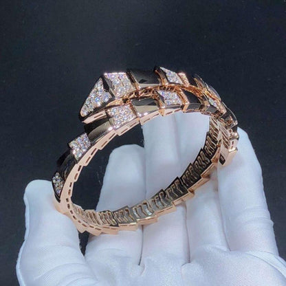 [Solara Jewelry]SERPENTI WIDE BRACELET PINK GOLD DIAMOND