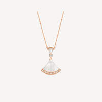 [Solara Jewelry]DREAM NECKLACE MOP PINK GOLD DIAMOND