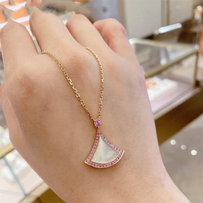 [Solara Jewelry]DREAM NECKLACE MOP DIAMOND PINK