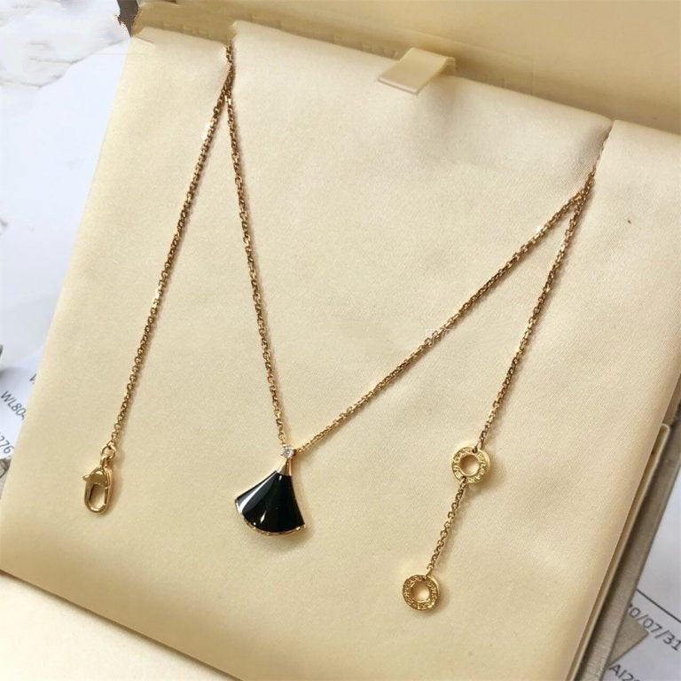 [Solara Jewelry]DREAM NECKLACE ONYX 1 DIAMOND