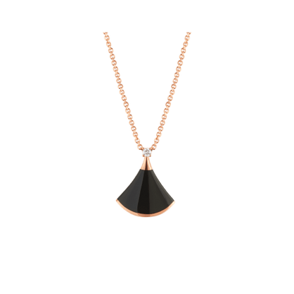 [Solara Jewelry]DREAM NECKLACE ONYX 1 DIAMOND