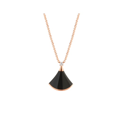 [Solara Jewelry]DREAM NECKLACE ONYX 1 DIAMOND