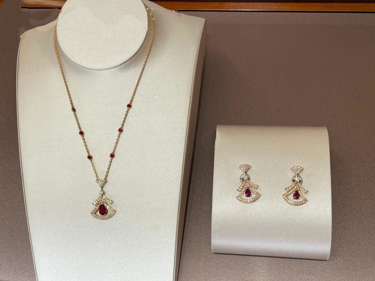 [Solara Jewelry]DREAM NECKLACE CARNELIAN DIAMOND PINK GOLD