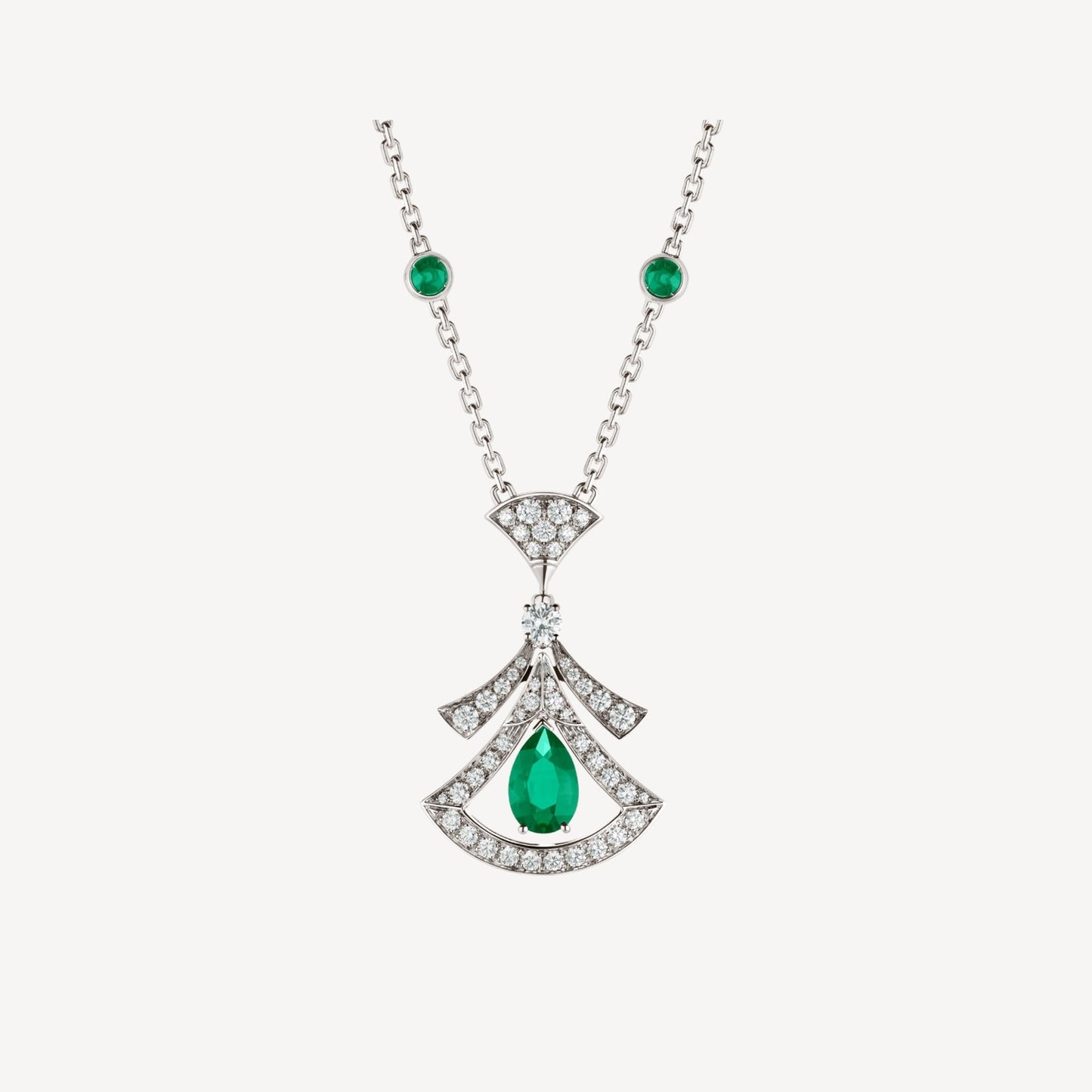 [Solara Jewelry]DREAM NECKLACE MALACHITE DIAMOND SILVER