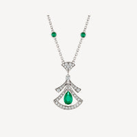 [Solara Jewelry]DREAM NECKLACE MALACHITE DIAMOND SILVER