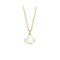 [Solara Jewelry]DREAM NECKLACE WHITE MOP GOLD 1 DIAMOND