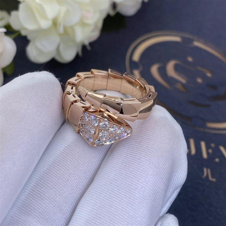 [Solara Jewelry]SERPENTI RING PINK GOLD DIAMOND