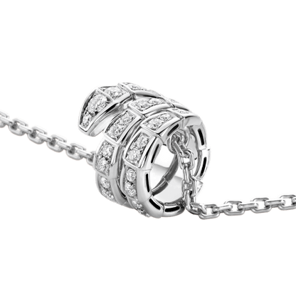 [Solara Jewelry]SERPENTI  NECKLACE DOUBLE RING DIAMOND