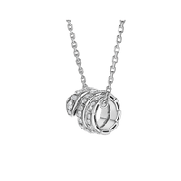 [Solara Jewelry]SERPENTI  NECKLACE DOUBLE RING DIAMOND