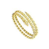 [Solara Jewelry]SERPENTI BRACELET GOLD DIAMOND DOUBLE ROW