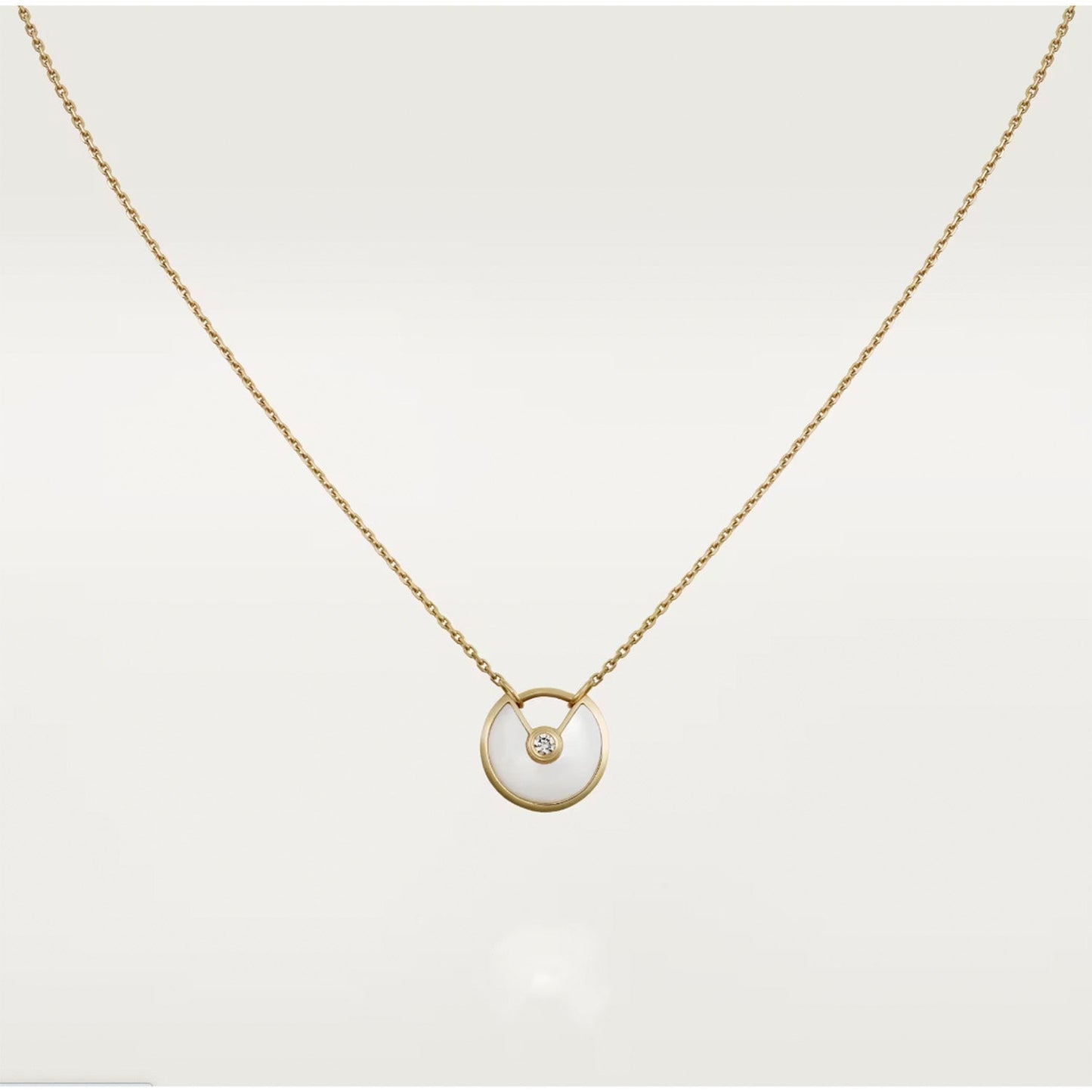 [Solara Jewelry]AMULETTE ROSE GOLD MOP NECKLACE
