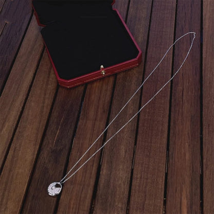 [Solara Jewelry]AMULETTE SILVER FULL DIAMOND NECKLACE