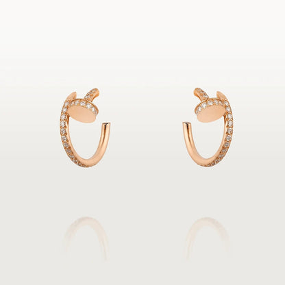 [Solara Jewelry]JUSTE EARRINGS 12.75MM PINK GOLD DIAMOND
