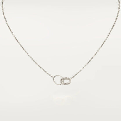 [Solara Jewelry]LOVE NECKLACE PINK GOLD AND SILVER