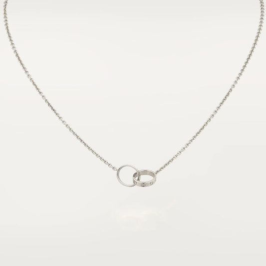 [Solara Jewelry]LOVE NECKLACE PINK GOLD AND SILVER
