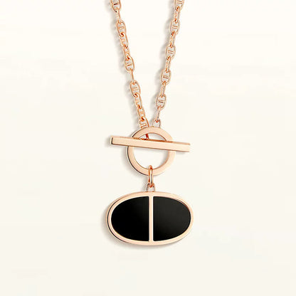 [Solara Jewelry]CHAINE VERSO BLACK CERAMIC NECKLACE
