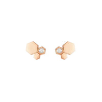 [Solara Jewelry]BEE LOVE PINK GOLD DIAMOND EARRINGS