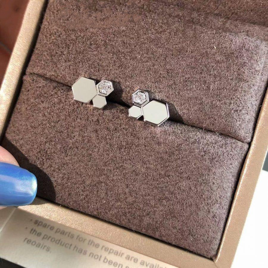 [Solara Jewelry]BEE LOVE SILVER DIAMOND EARRINGS