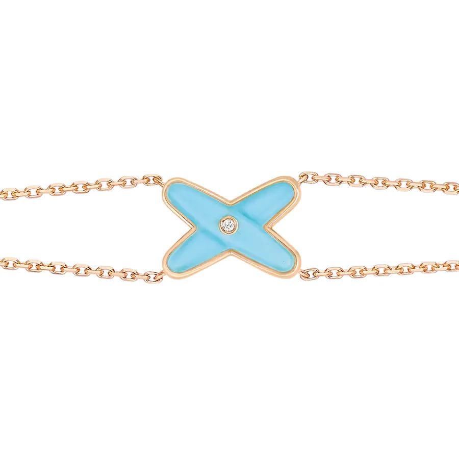 [Solara Jewelry]JEUX BRACELET TURQUOISE PINK GOLD 1 DIAMOND