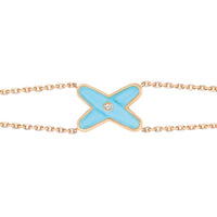 [Solara Jewelry]JEUX BRACELET TURQUOISE PINK GOLD 1 DIAMOND