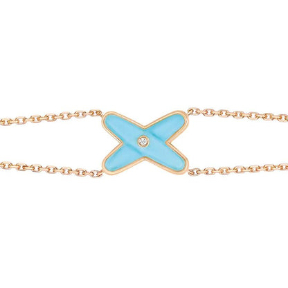 [Solara Jewelry]JEUX BRACELET TURQUOISE PINK GOLD 1 DIAMOND