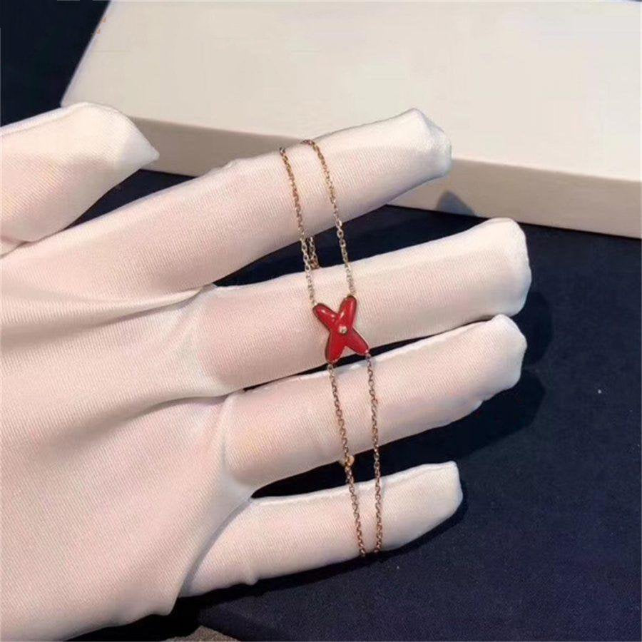 [Solara Jewelry]JEUX BRACELET CARNELIAN PINK GOLD 1 DIAMOND