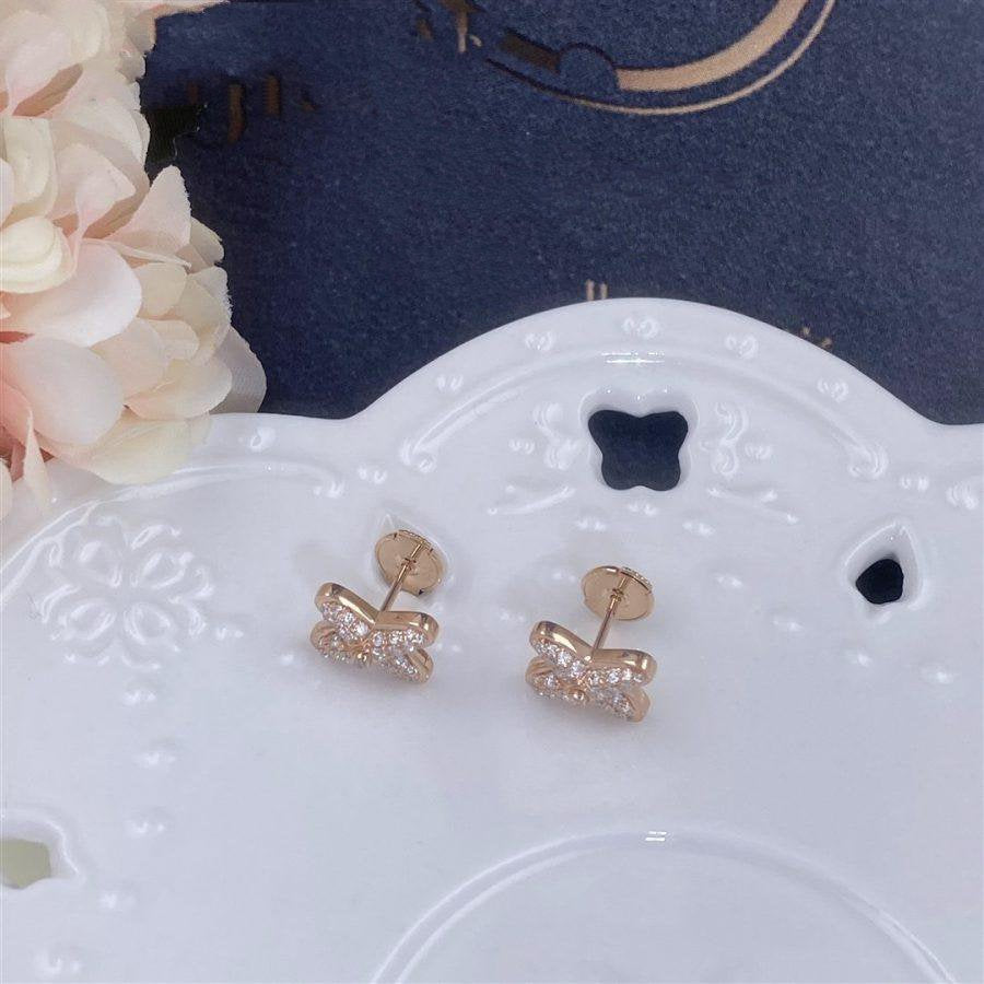 [Solara Jewelry]JEUX DE PINK GOLD DIAMOND EARRINGS