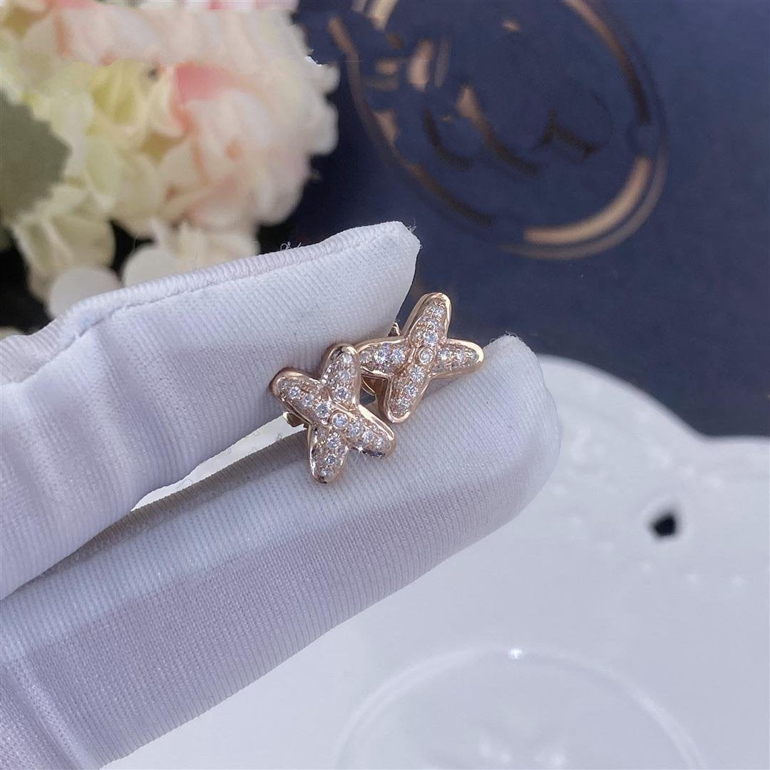 [Solara Jewelry]JEUX DE PINK GOLD DIAMOND EARRINGS