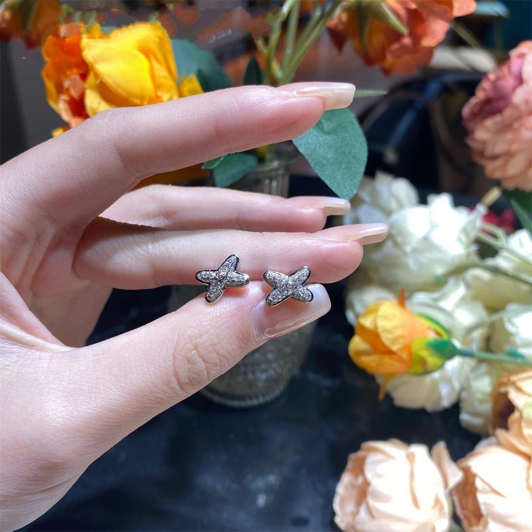 [Solara Jewelry]JEUX DE SILVER DIAMOND EARRINGS