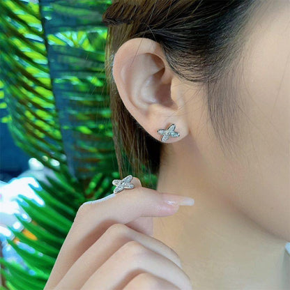 [Solara Jewelry]JEUX DE SILVER DIAMOND EARRINGS