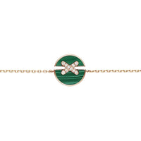 [Solara Jewelry]JEUX DE BRACELET MALACHITE PINK GOLD DIAMONDS