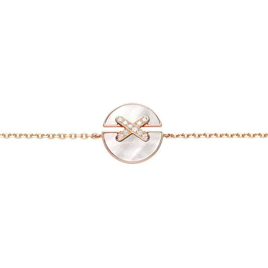 [Solara Jewelry]JEUX DE BRACELET MOP PINK GOLD DIAMONDS