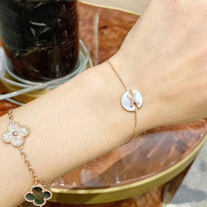 [Solara Jewelry]JEUX DE BRACELET MOP PINK GOLD DIAMONDS