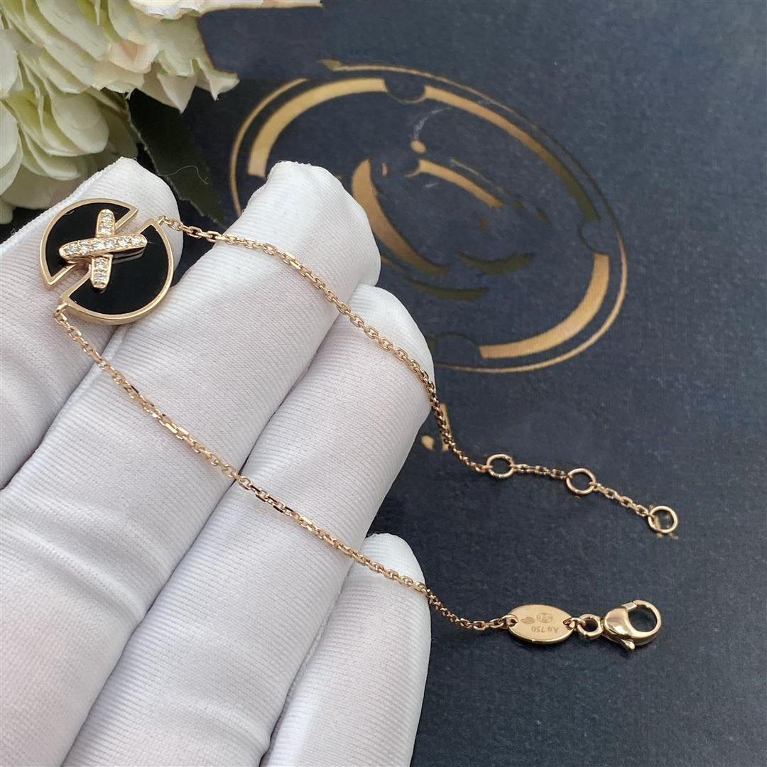 [Solara Jewelry]JEUX DE BRACELET ONYX PINK GOLD DIAMOND